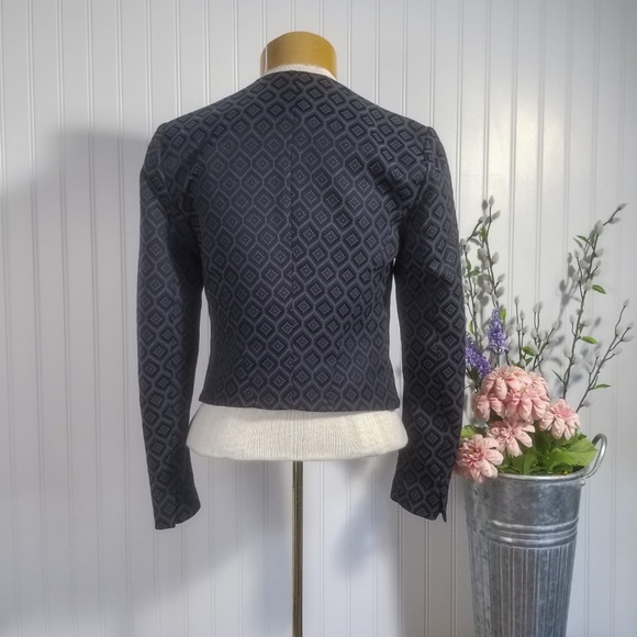 [banana republic] grey jacquard open front blazer - Picture 4 of 5